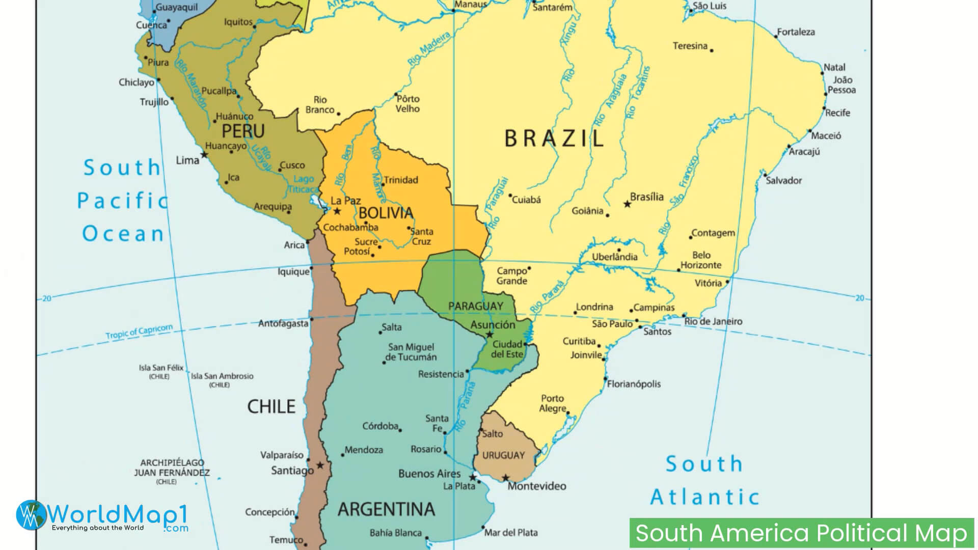 Political Map of South America